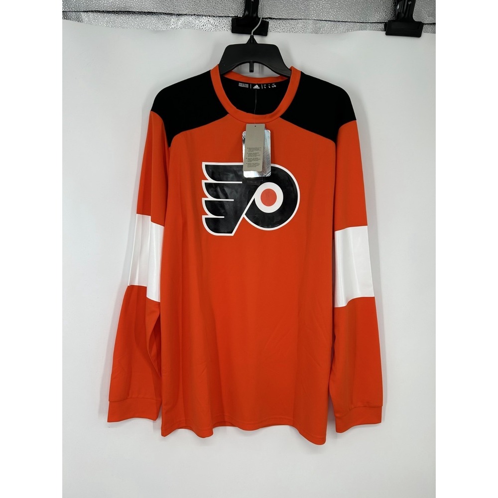 Adidas Philadelphia Flyers Home Hockey Jersey Mens Large Burnt Orange Blank